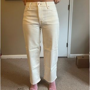 White Fidelity Pants